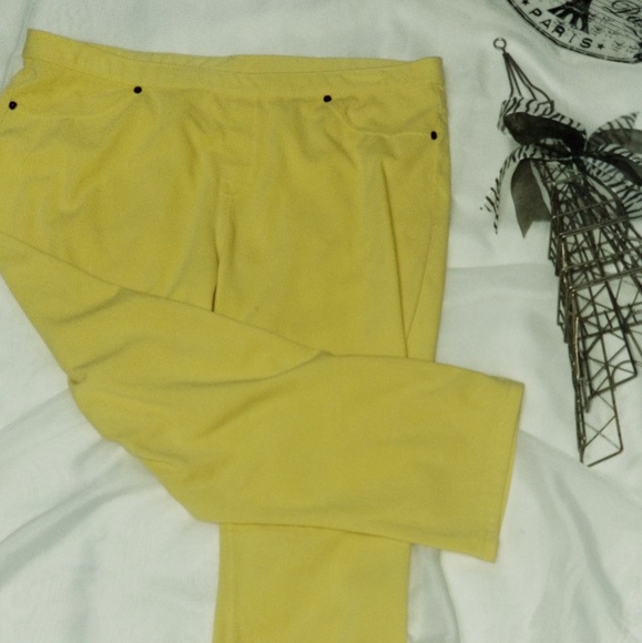 Vera Wang bright yellow large leggings - Picture 4 of 8